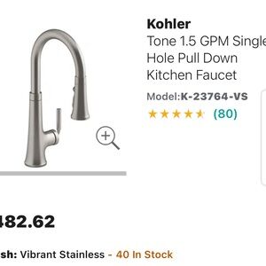 Kohler kitchen faucet.